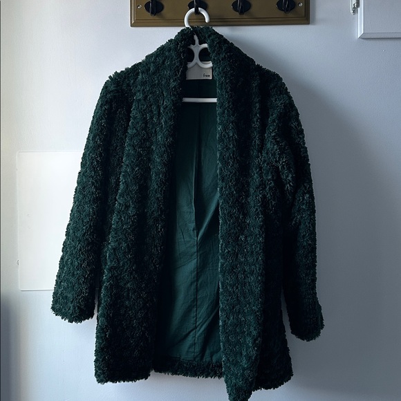 *like new* Wilfred fuzzy dark green jacket - Picture 1 of 9